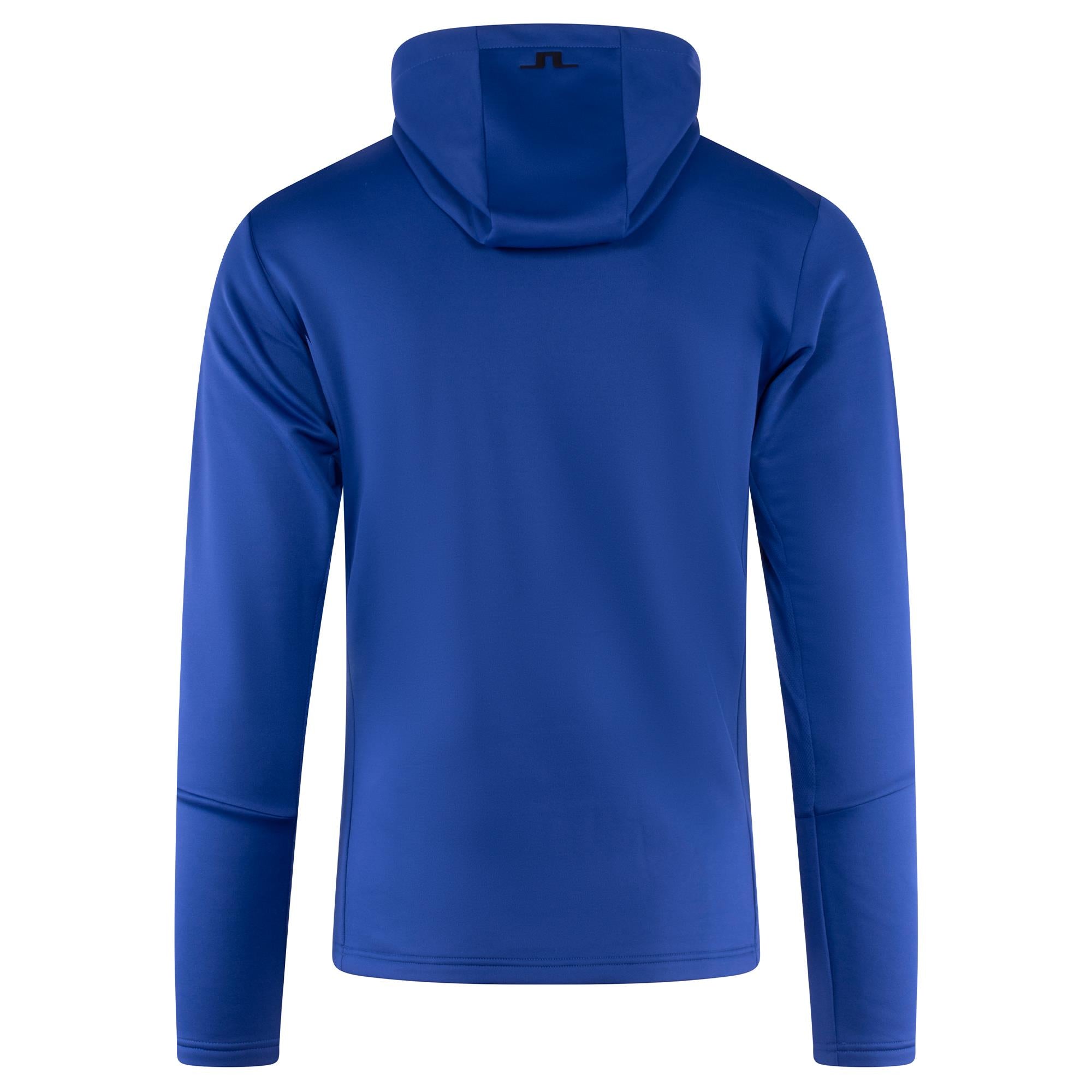 J Lindeberg Aerial Quarter Zip Mens Hoodie Clematis Blue